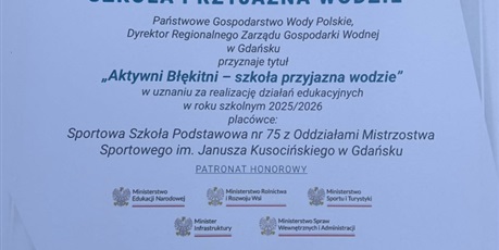 Powiększ grafikę: Aktywni Błękitni – szkoła przyjazna wodzie