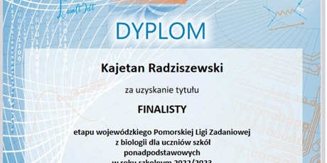 Etap Wojewódzki Pomorskiej Ligi Zadaniowej z Biologii „Zdolni z Pomorza” 