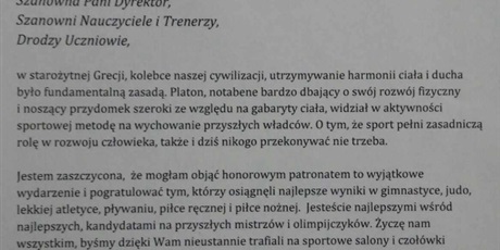 Powiększ grafikę: List Wojewody Pomorskiej Beaty Rutkiewicz