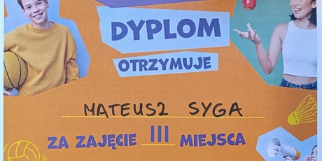 Powiększ grafikę: Dyplom etapu rejonowego Ogólnopolskiej Olimpiady Zdrowia
