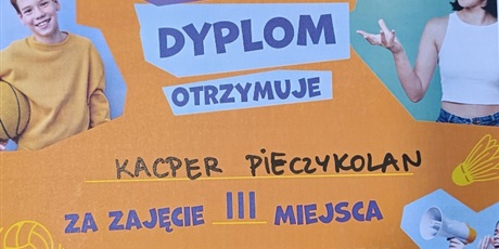 Powiększ grafikę: Dyplom etapu rejonowego Ogólnopolskiej Olimpiady Zdrowia