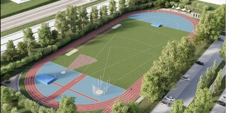 Powiększ grafikę: Projekt stadionu na Żabiance