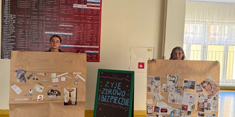 Powiększ grafikę: Tydzień bezpieczeństwa pod chasłem „Żyj zdrowo i bezpiecznie”.