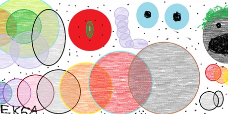 Powiększ grafikę: Praca ucznia wykonanana w MS Paint. Praca inspirowana kropką.