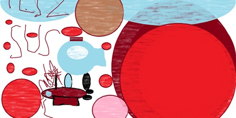 Powiększ grafikę: Praca ucznia wykonanana w MS Paint. Praca inspirowana kropką.