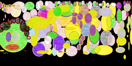 Powiększ grafikę: Praca ucznia wynonana w MS Paint. Praca inspirowana kropką.