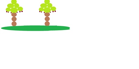 Powiększ grafikę: Praca ucznia wykonanana w MS Paint. Praca inspirowana kropką.